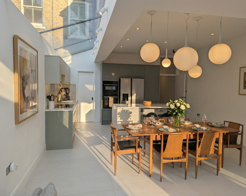 Warehouse Snow and Seashell Snow - Kitchen Renovation, London