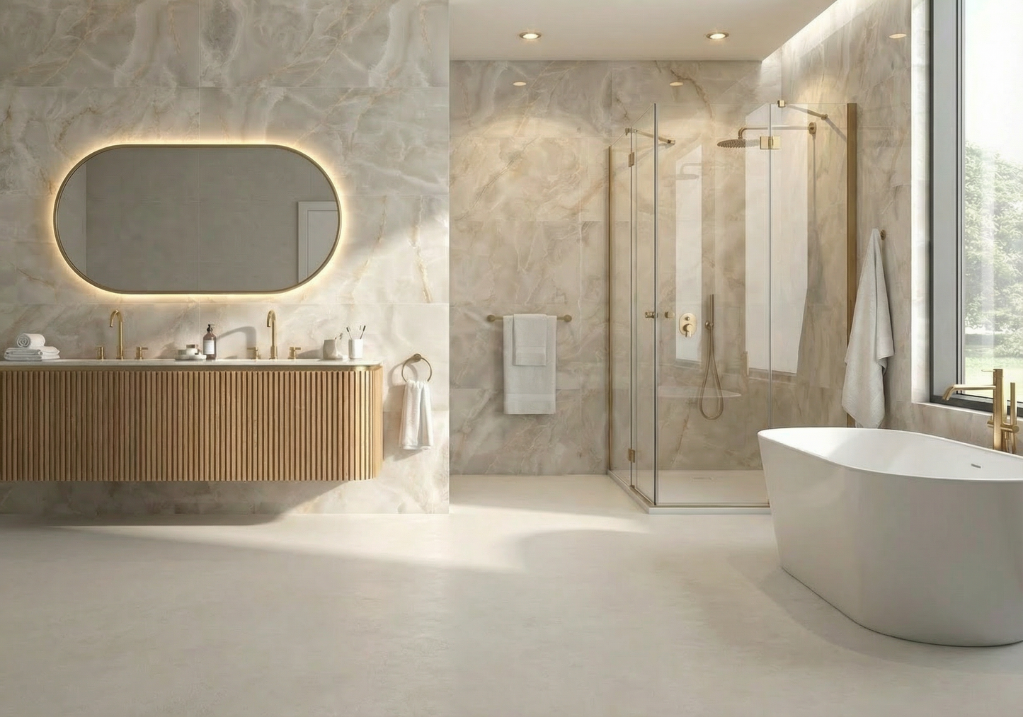 Onyx Effect Bathroom Tiles - By European Heritage