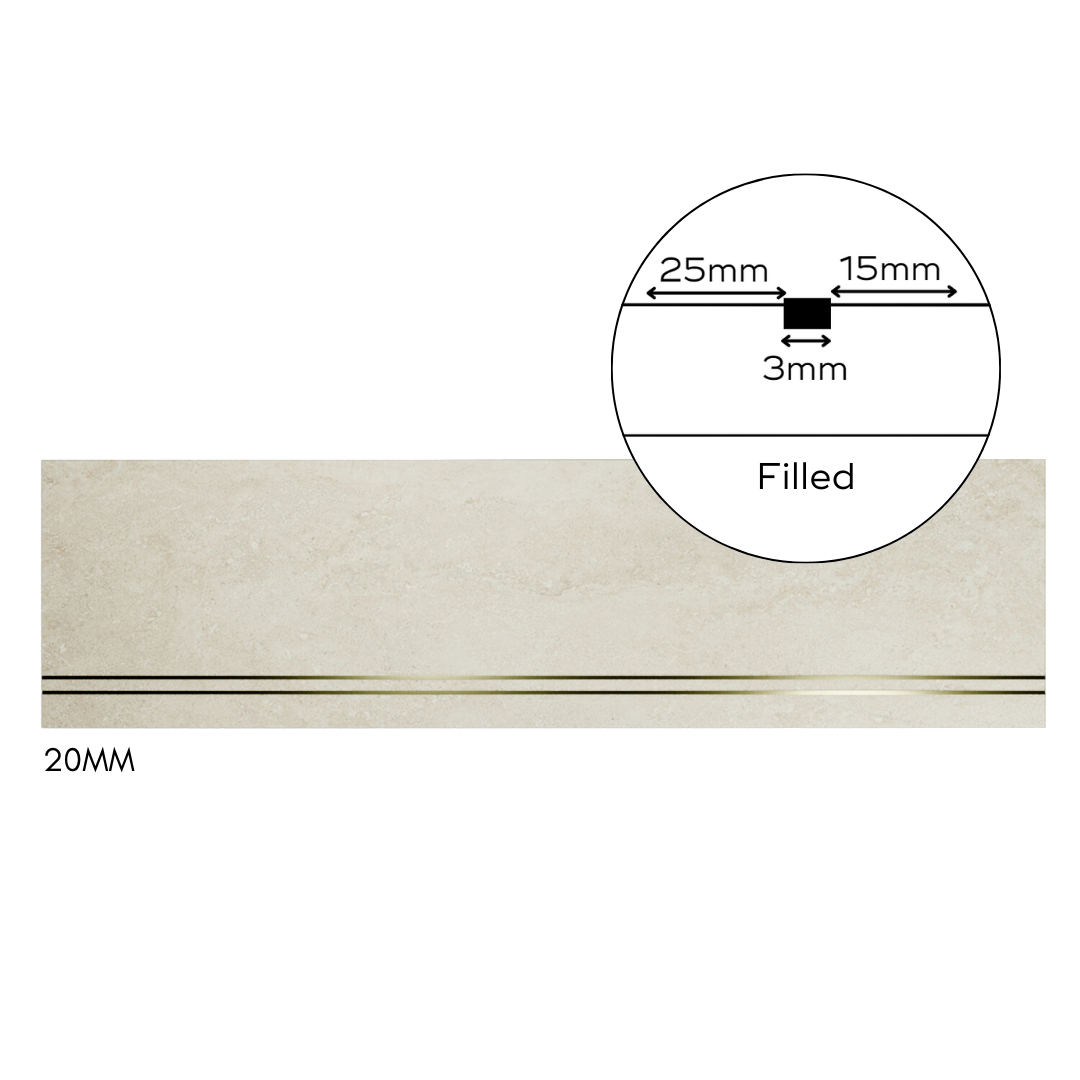 Bespoke Tile Step Fabrication - Half Bullnose