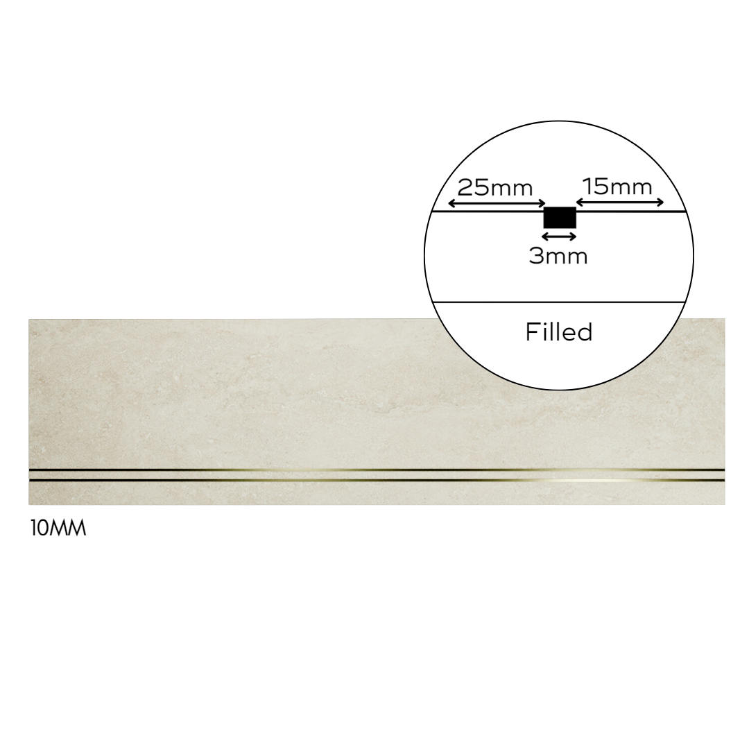 Bespoke Tile Step Fabrication - Full Bullnose