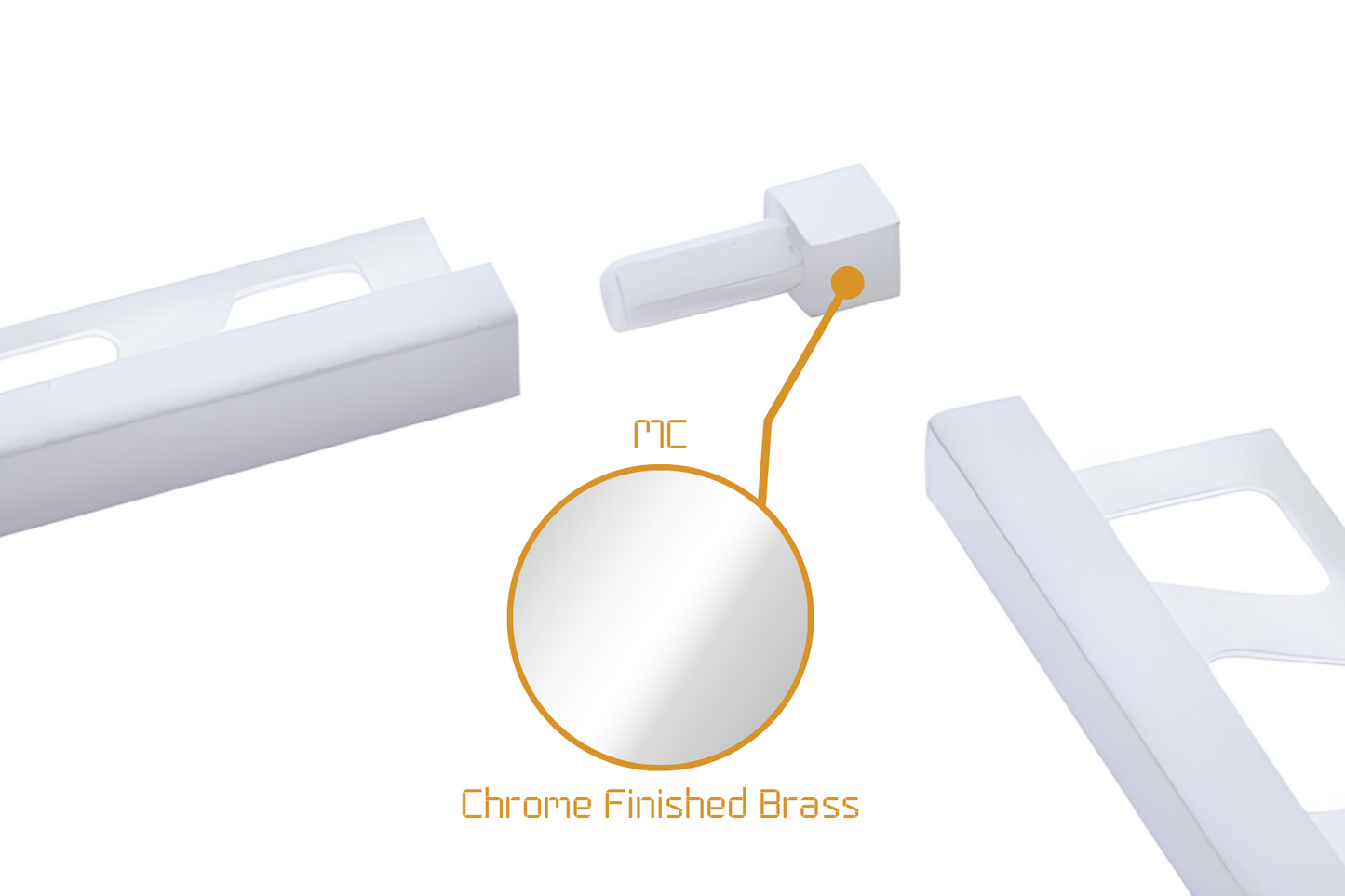 Schluter Quadec Q - Solid Internal/External Corner Chrome Finished Brass