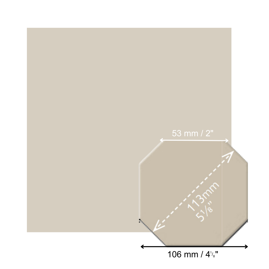 Octagons (Small) - Dover White