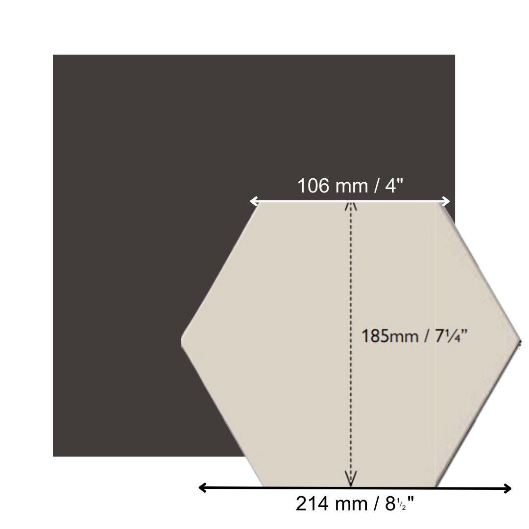 Large Classic Hexagons - Black