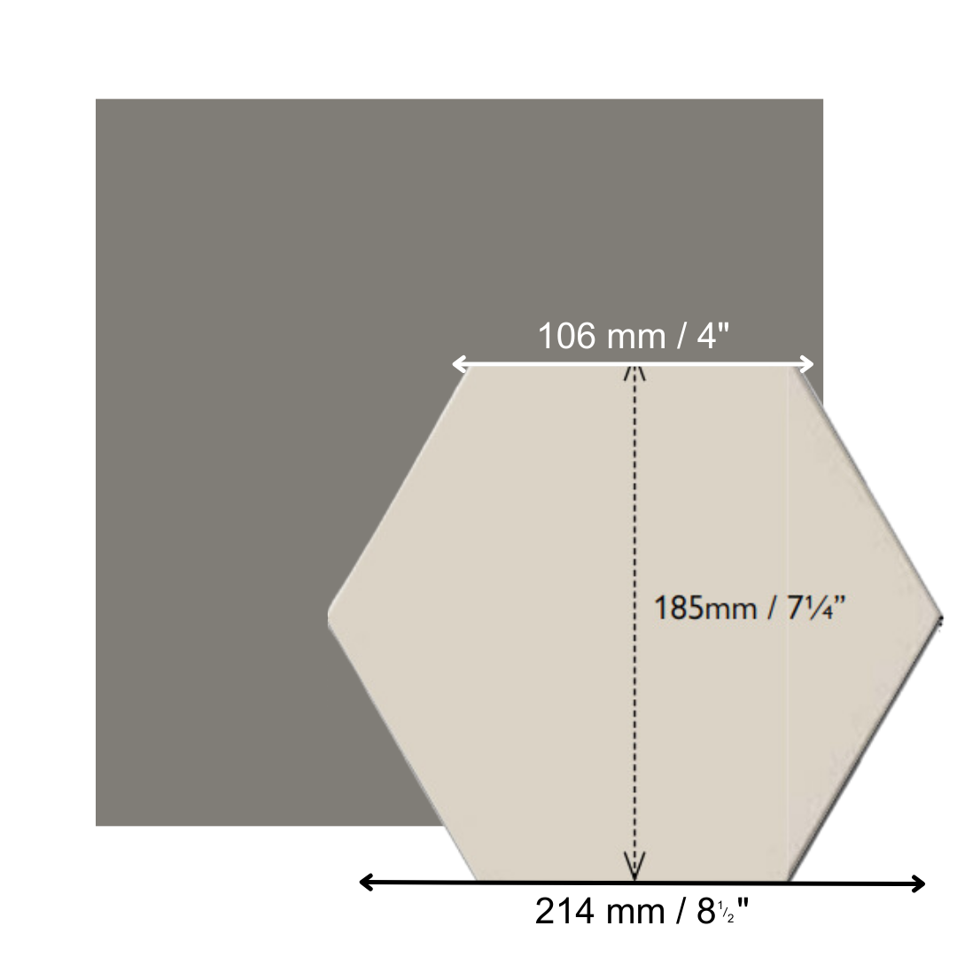 Large Classic Hexagons - Revival Grey