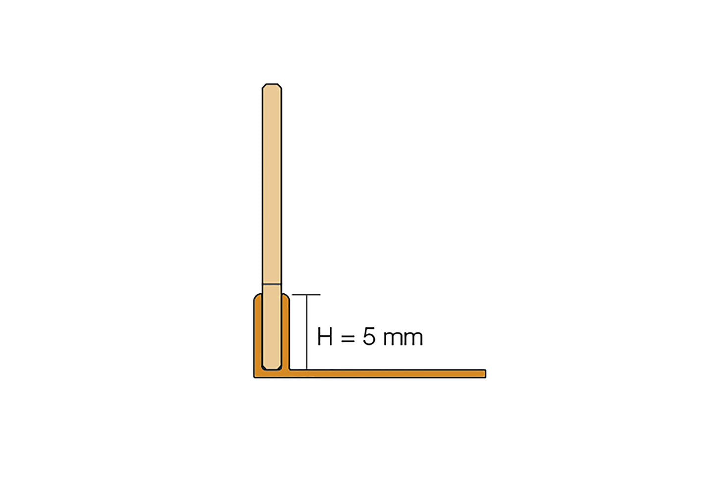 Schluter Shower Profile SPS180 - 1.25% Slope for LTS KSLT 1365/2000S - EB - Brushed Stainless Steel