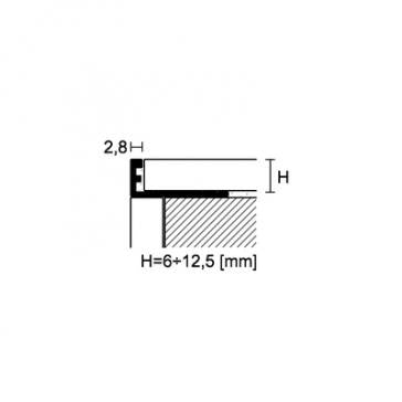 Mapei Color Proangle Cerfix Profilpas - Straight Edge Tile Trim - 188 Biscuit - Aluminium