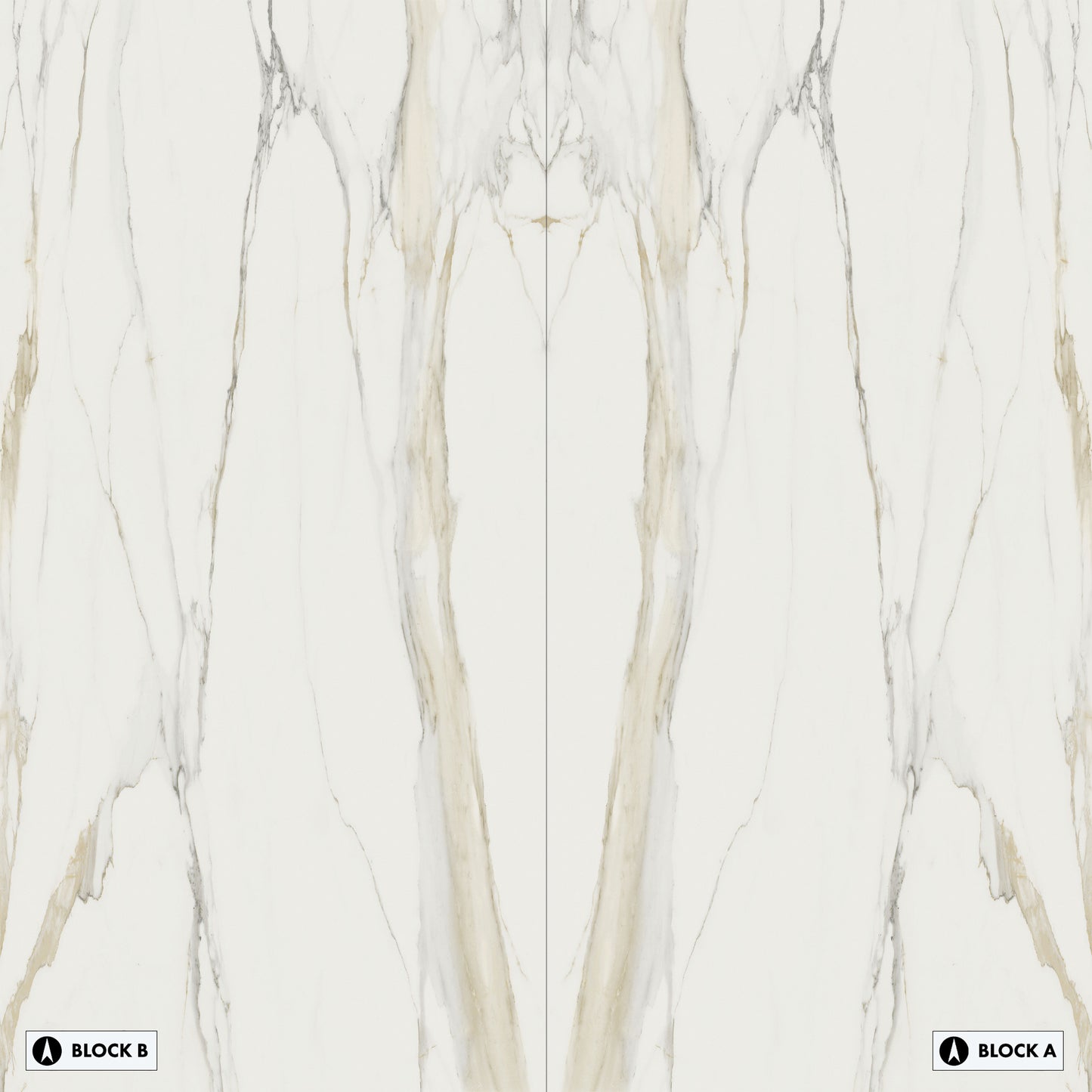 Marmi Marble Calacatta Gold Bookmatched (Glossy)