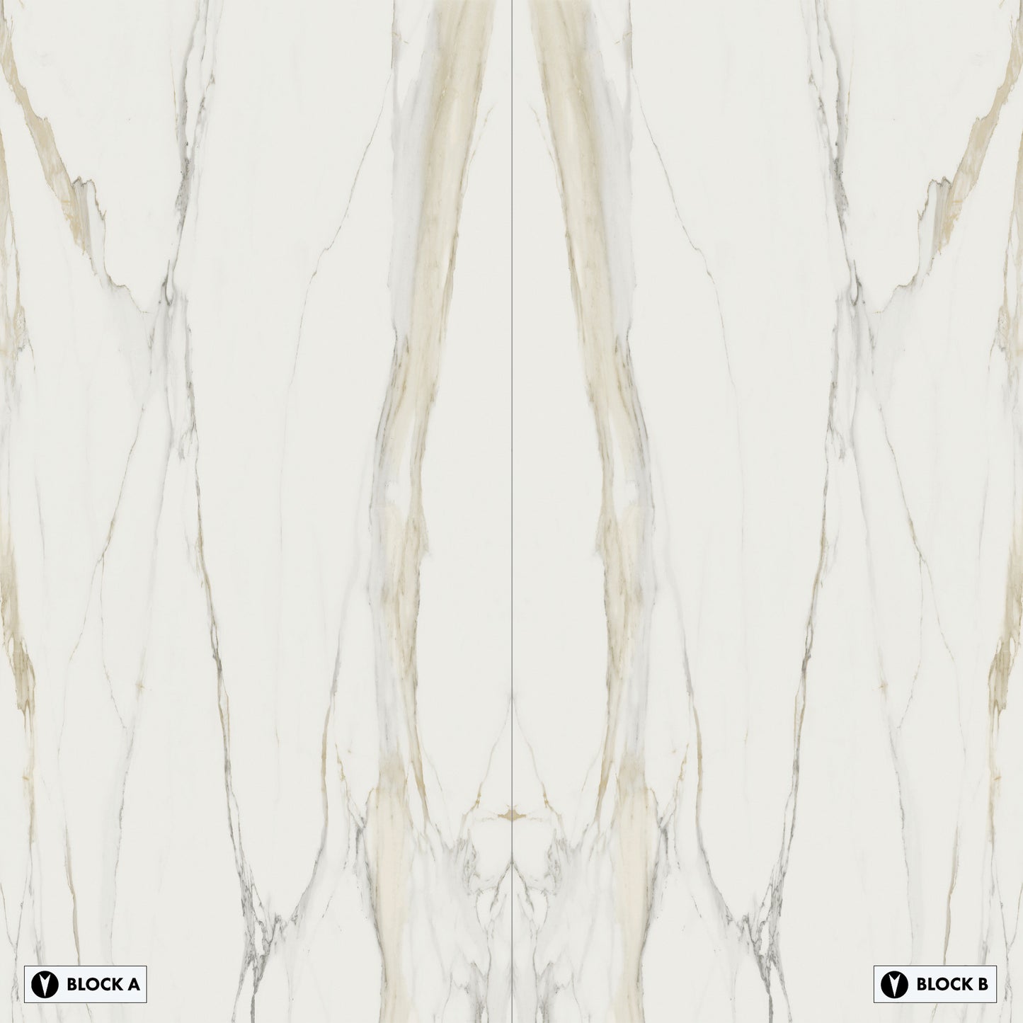 Marmi Marble Calacatta Gold Bookmatched (Glossy)
