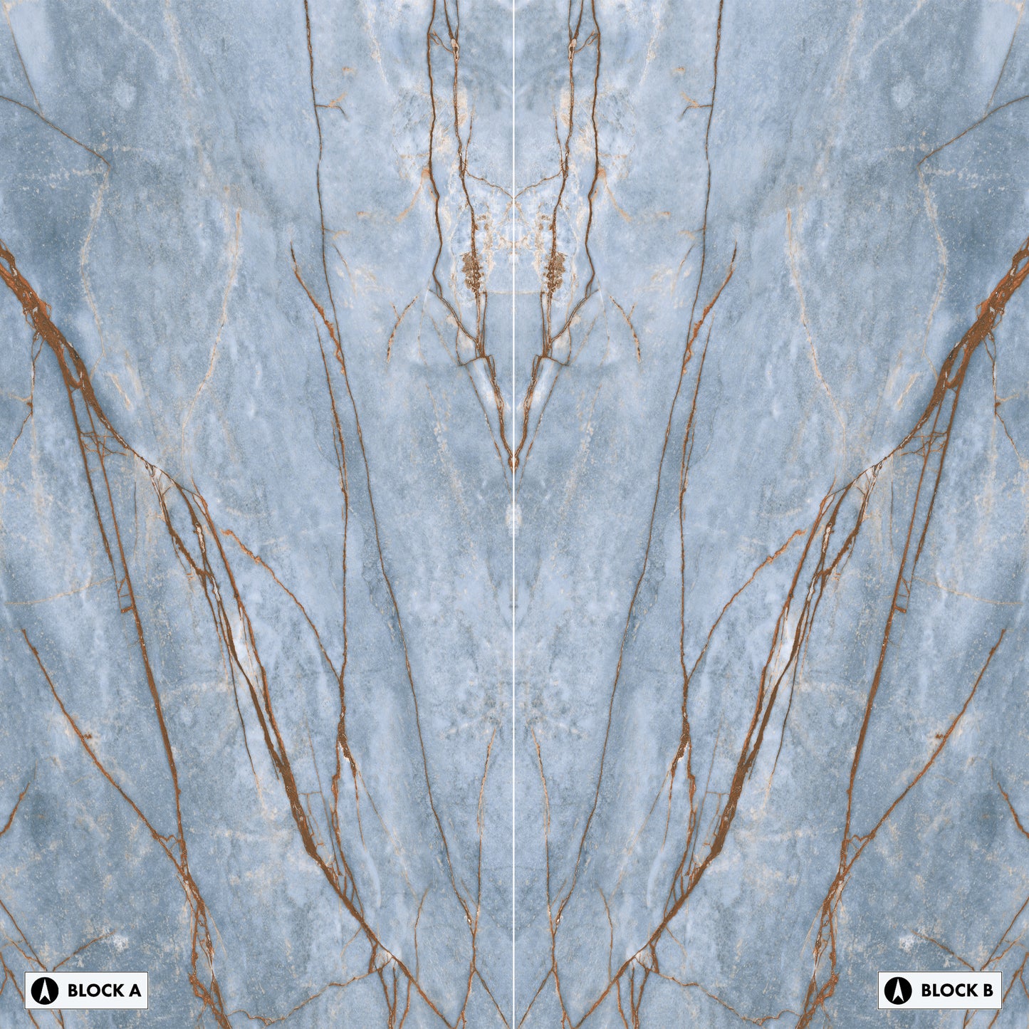 Marmi Azure Bookmatched (Glossy)