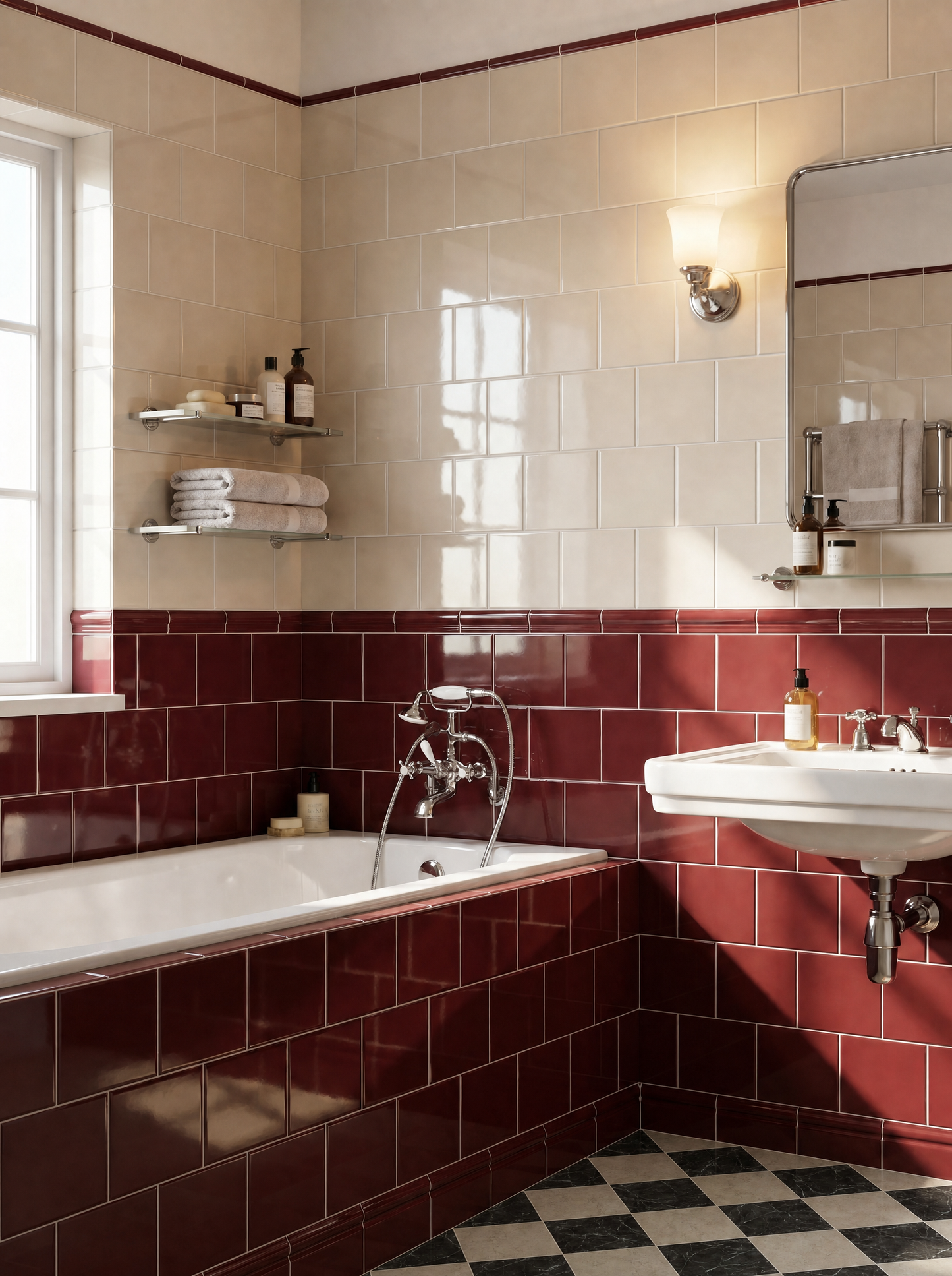 Belgravia Burgundy Gloss Field Tile