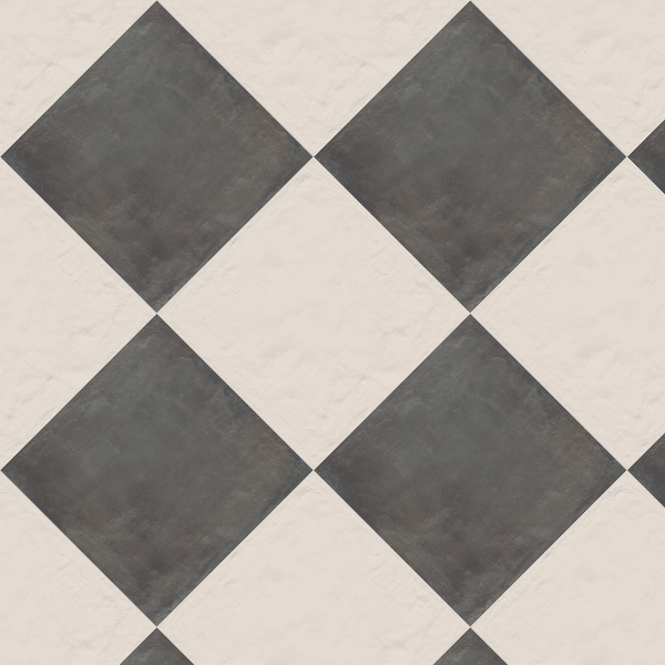 Kiln Antracite And Bianco Assoluto Chequerboard