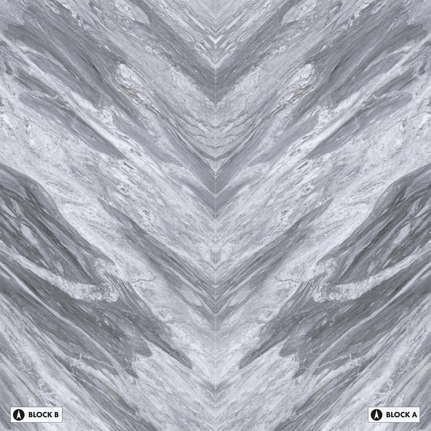 Marmi Bordiglio Manhattan Bookmatched (Full Lappato)