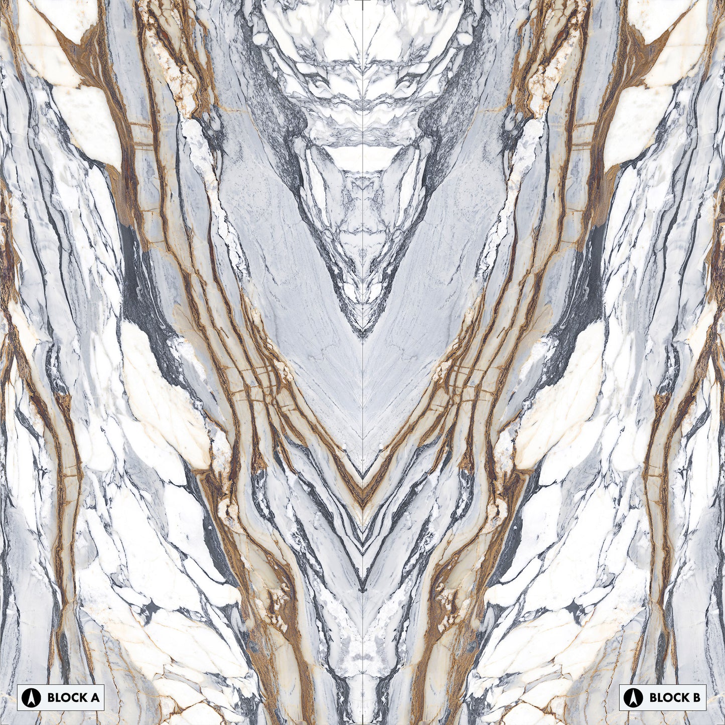 Marmi Calacatta Picasso Bookmatched (Full Lappato)