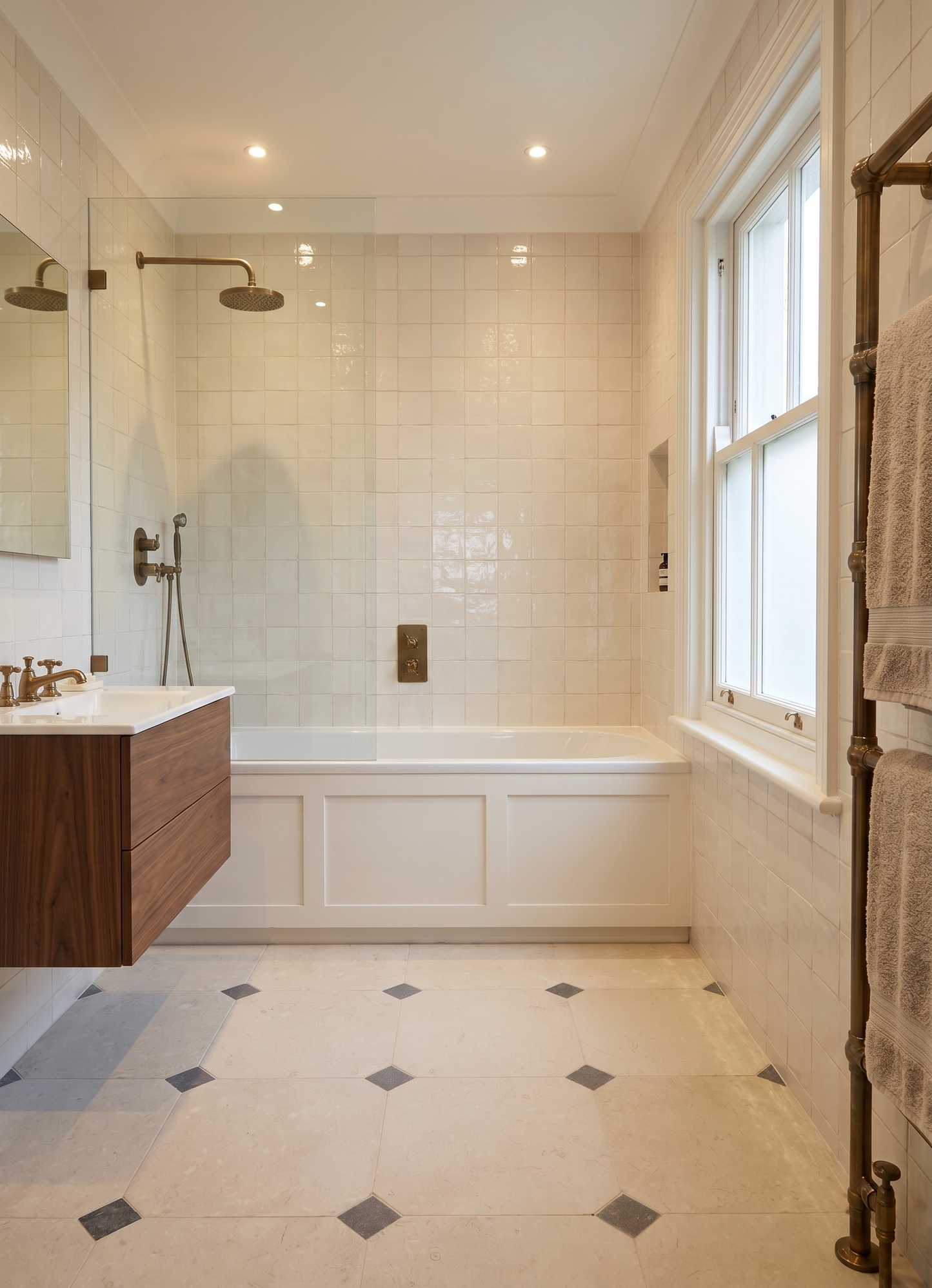 Elsham Limestone Octagon & Dot Tumbled Finish