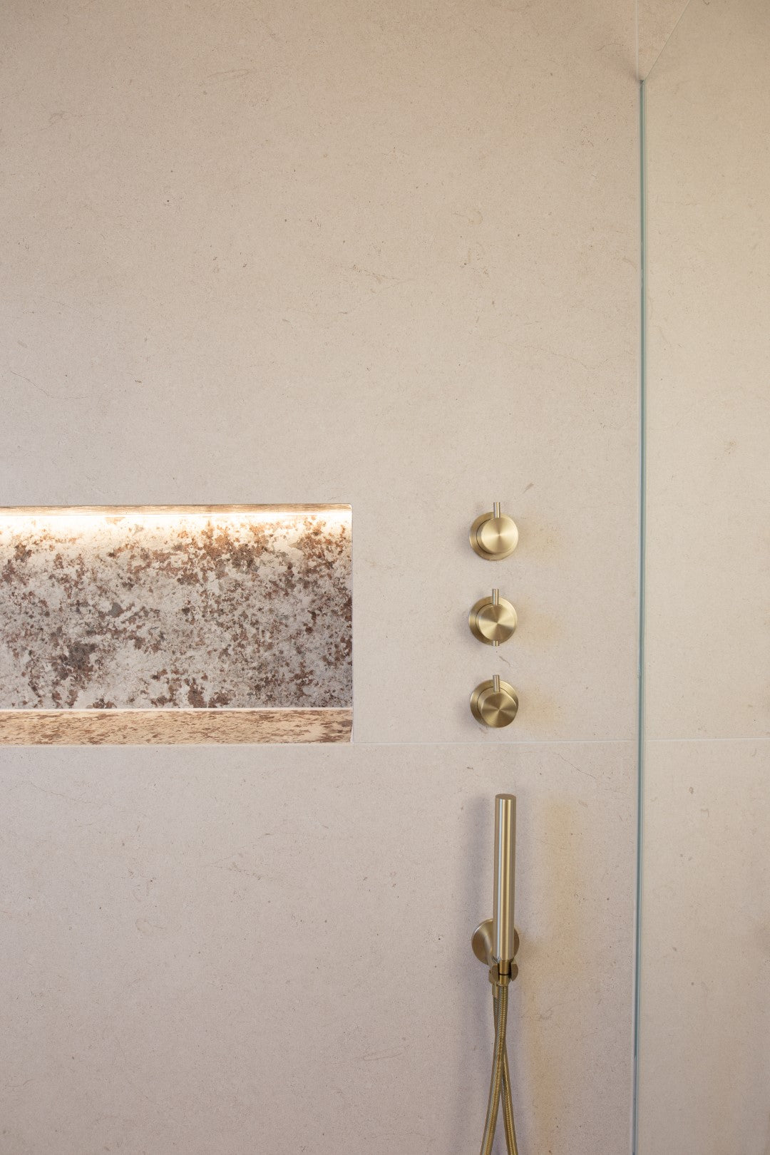 District Stone Ivory and Elementa Alaska White Family Bathroom, Lond