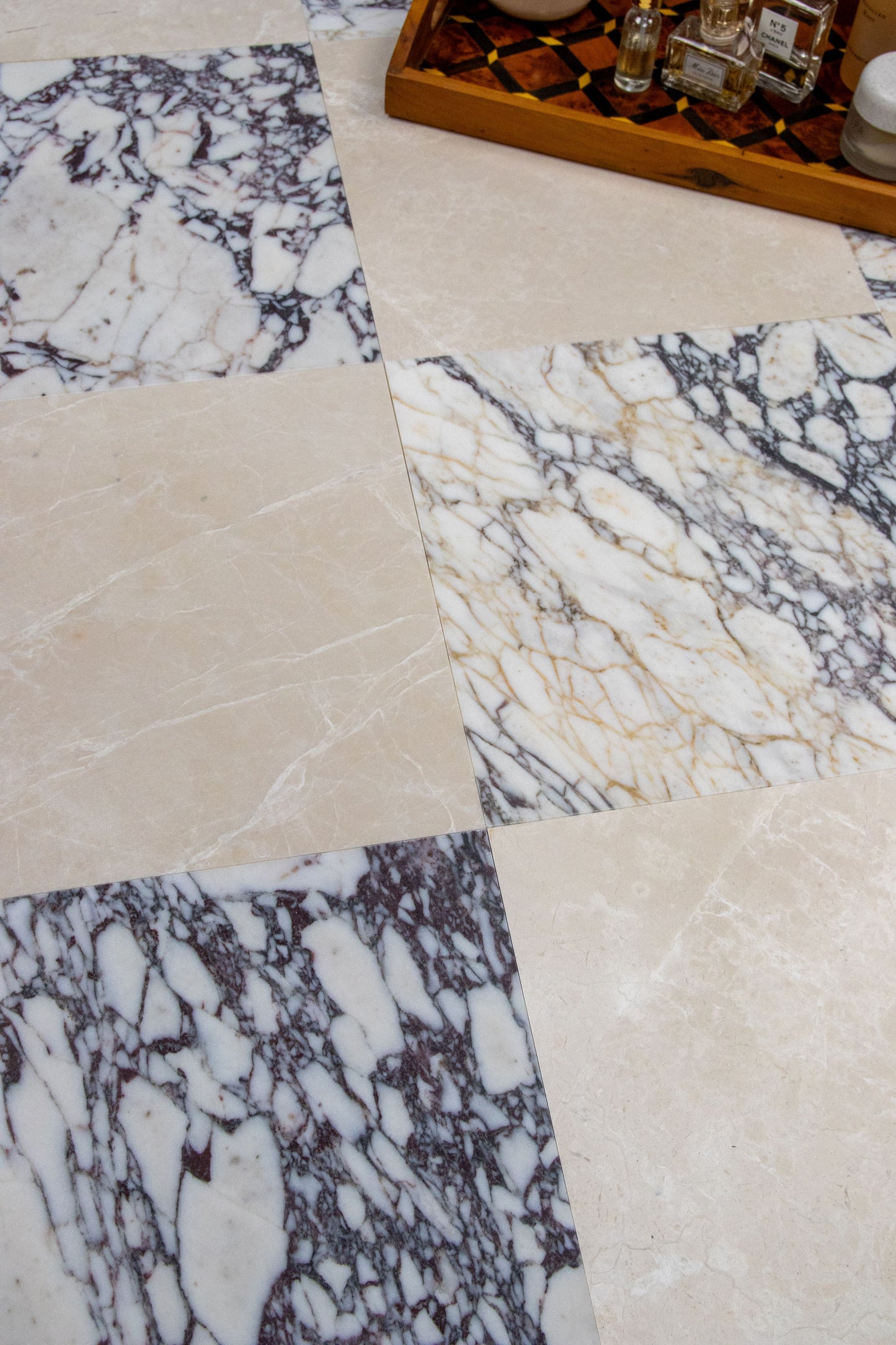 Calacatta Viola Marble Honed Square