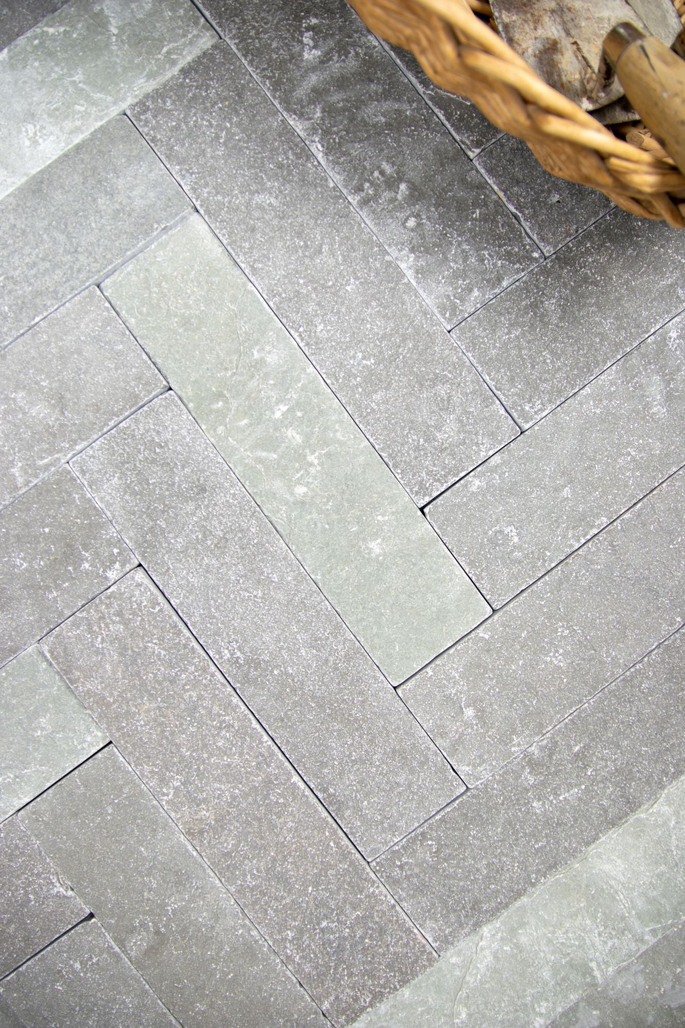 Elkstone Grey Tumbled Herringbone