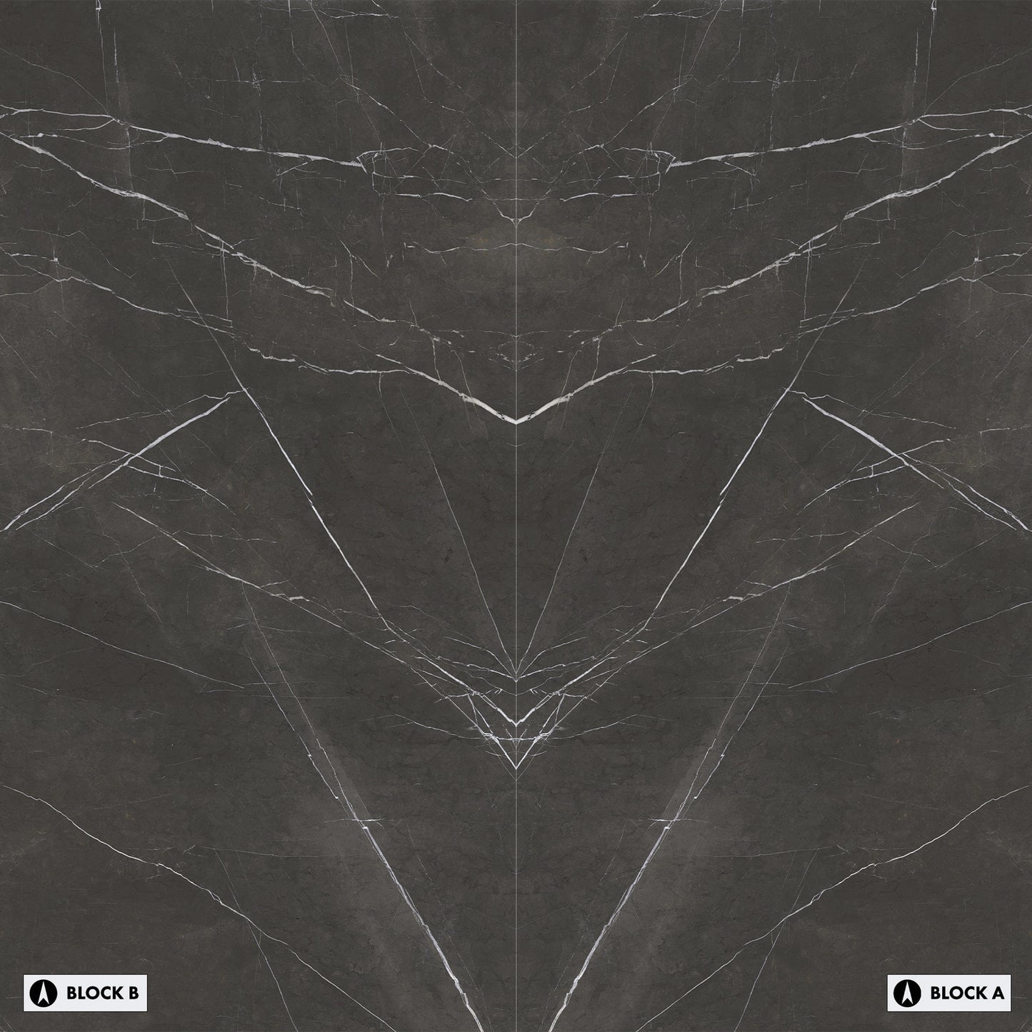 Marmi Imperial Black Select Bookmatched (Full Lappato)