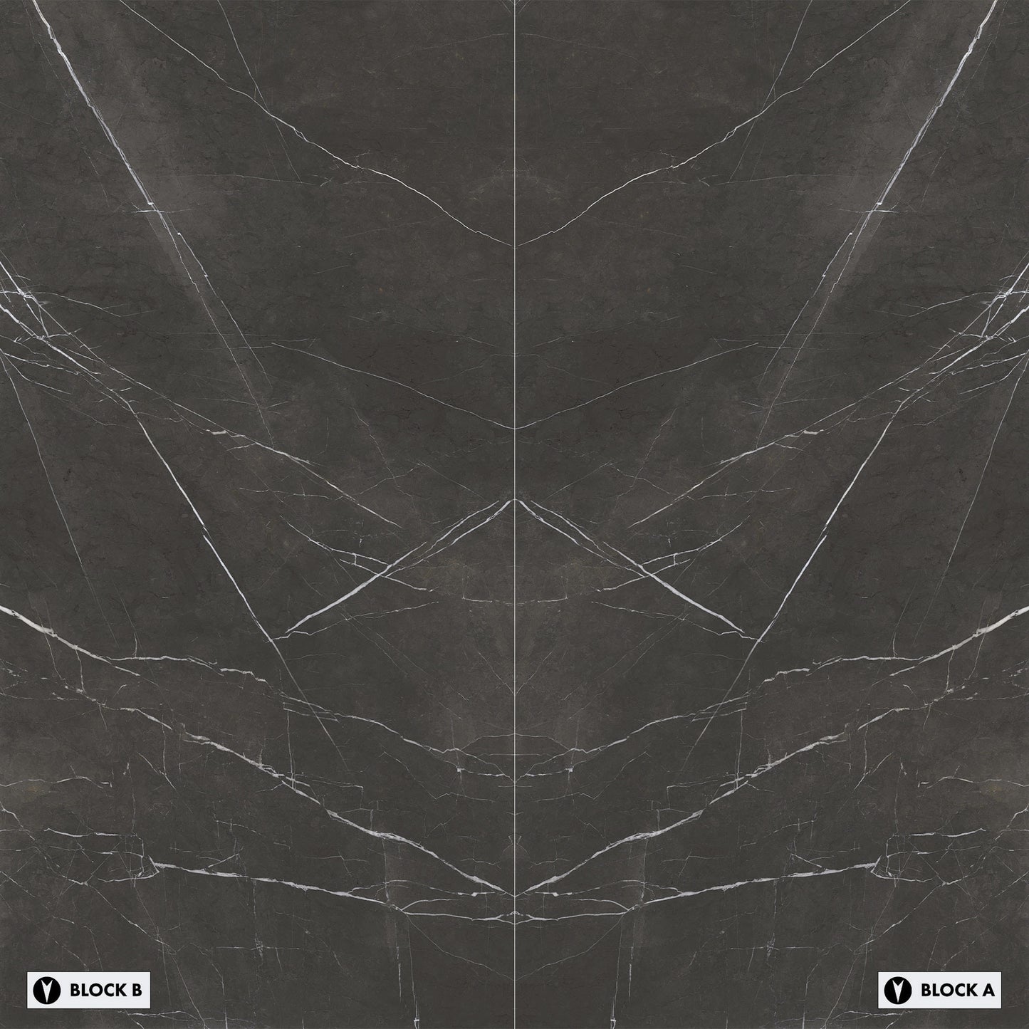 Marmi Imperial Black Select Bookmatched (Full Lappato)