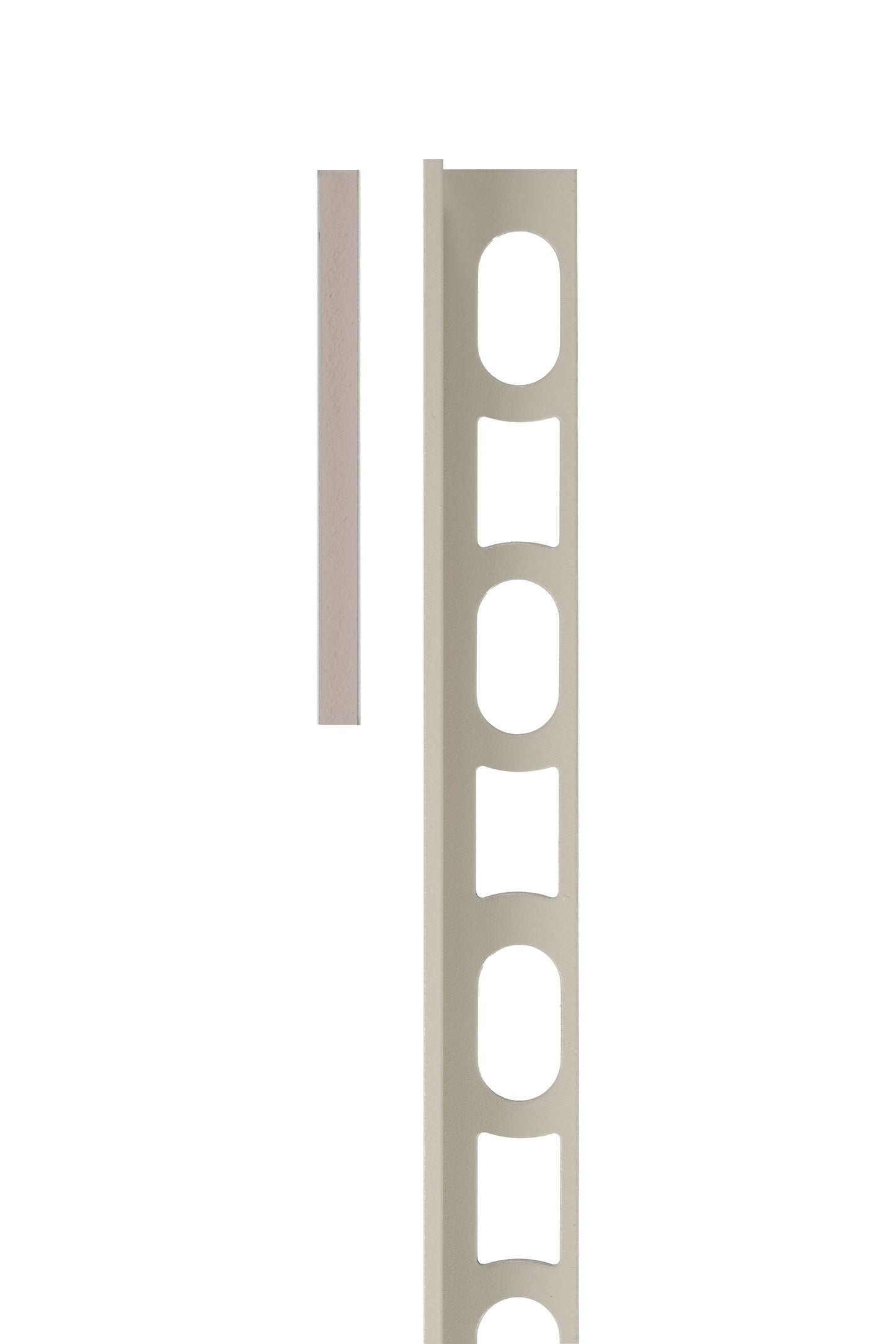 Mapei Color Proangle Cerfix Profilpas - Straight Edge Tile Trim - 123 Ancient White - Aluminium