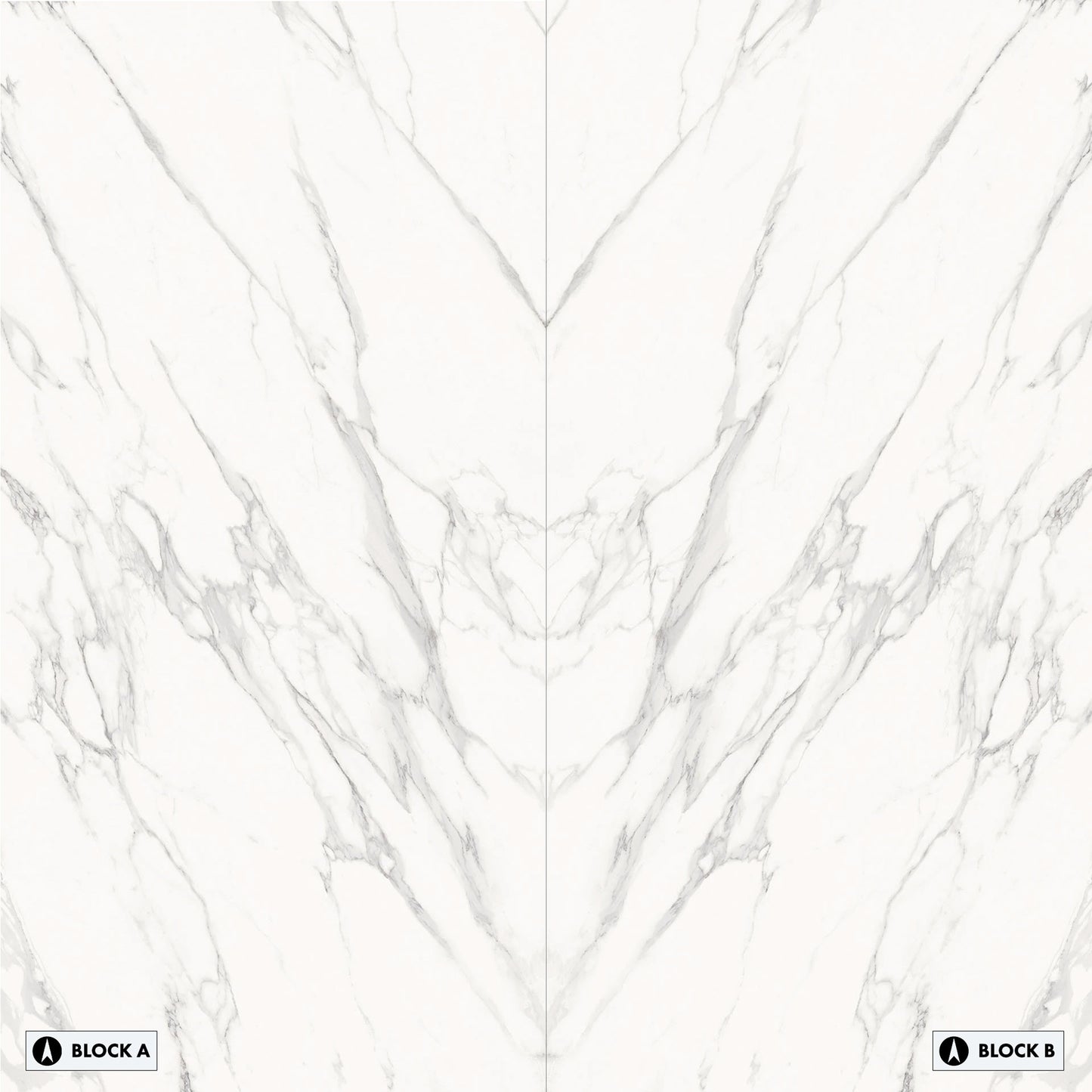 Marmi Statuario Michelangelo Bookmatched (Full Lappato)