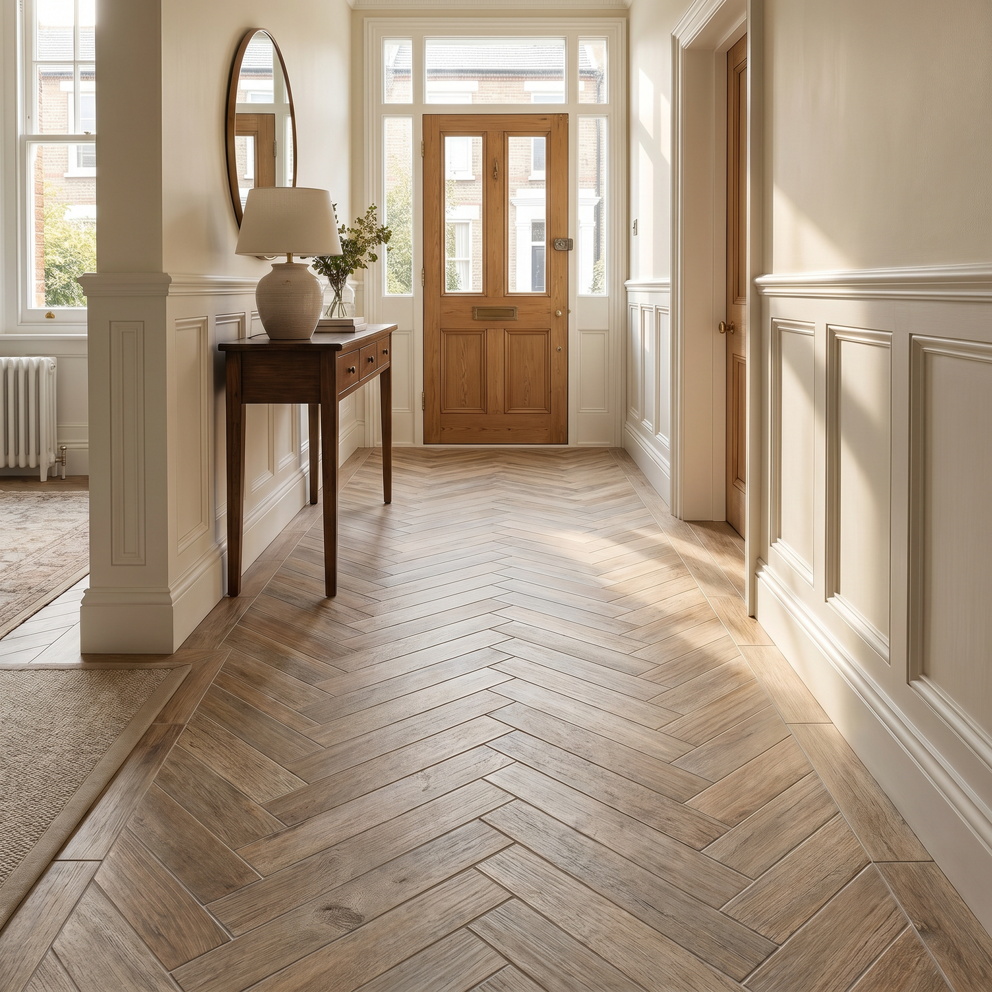 Ostuni Wood Walnut Herringbone