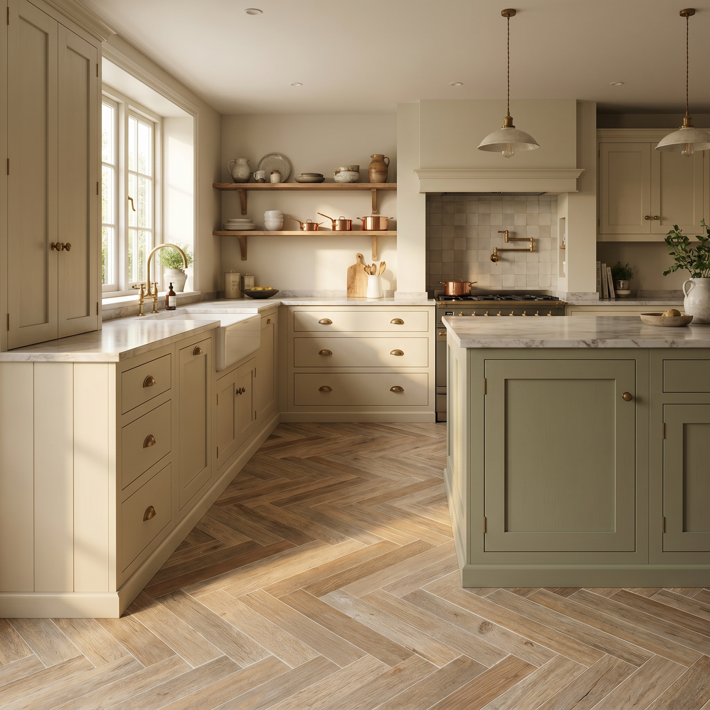 Ostuni Wood Walnut Herringbone