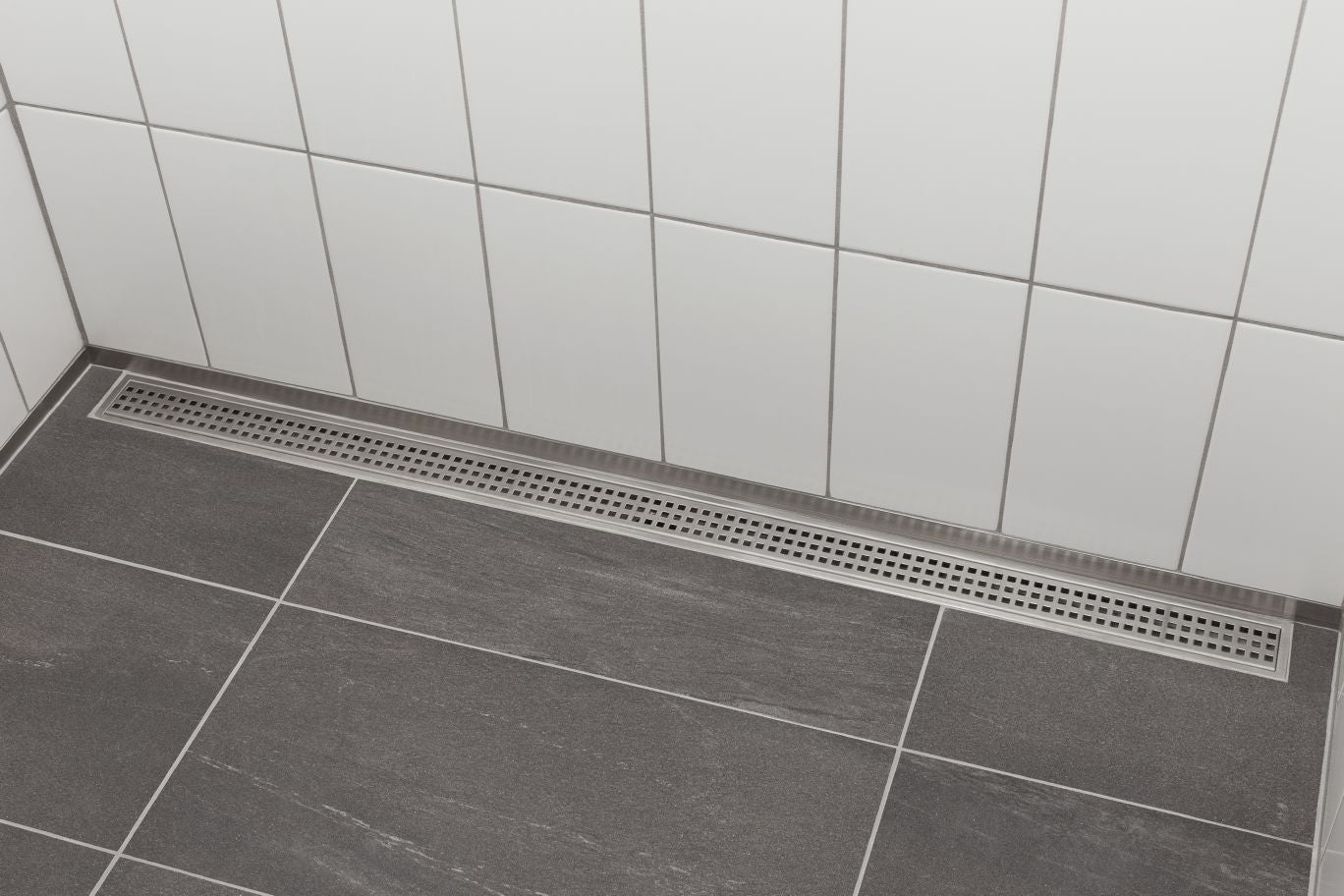 Schluter Kerdi-Line B Square Design 19MM Frame Brushed Stainless Steel Drain and Grate