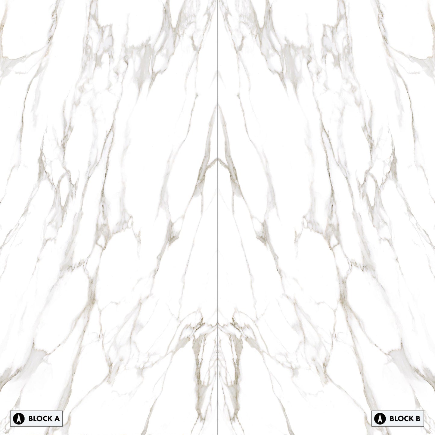 Marmi Statuario Reale Bookmatched (Naturale)