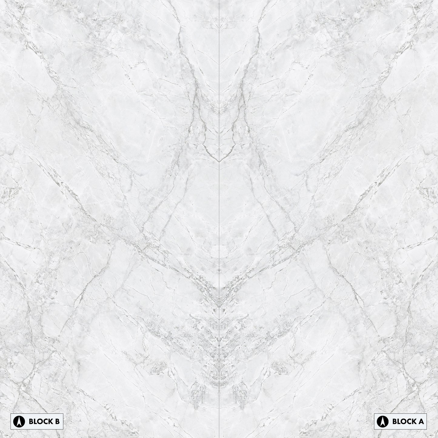Marmi Super White Bookmatched (Full Lappato)