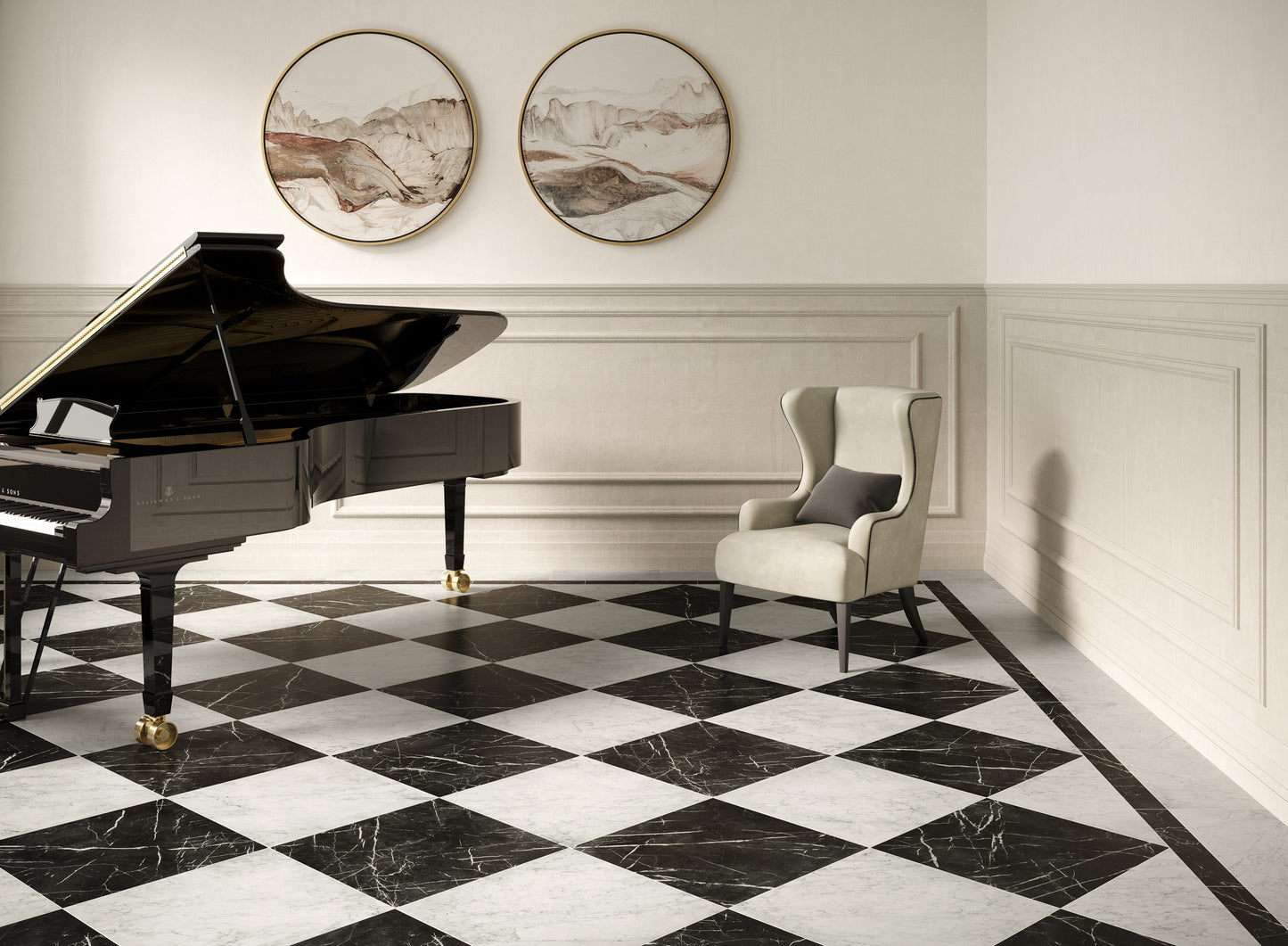 Classique Marble Nero Marquinia Porcelain