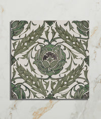 STUDIO Victorian Style Wall Decor Acanthus Green Gloss Finish