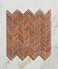 Athens Rosso Travertine Tumbled Finish