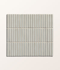Bamboo Porcelain Mosaic Vintage White Gloss Finish