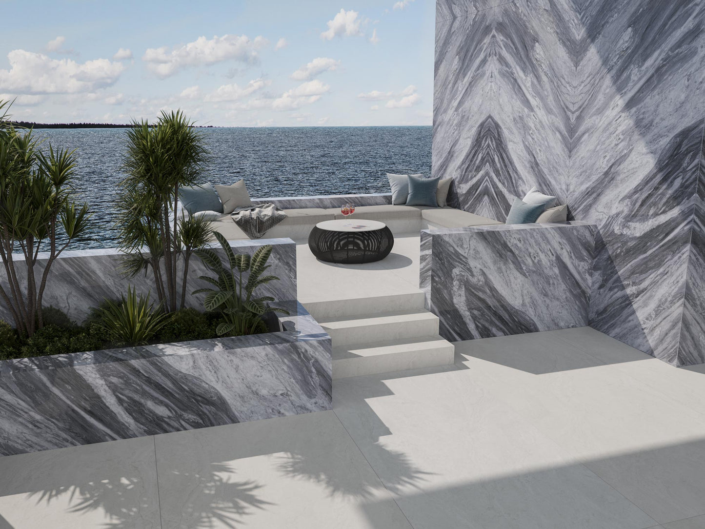 Marmi Bordiglio Manhattan Bookmatched (Full Lappato)