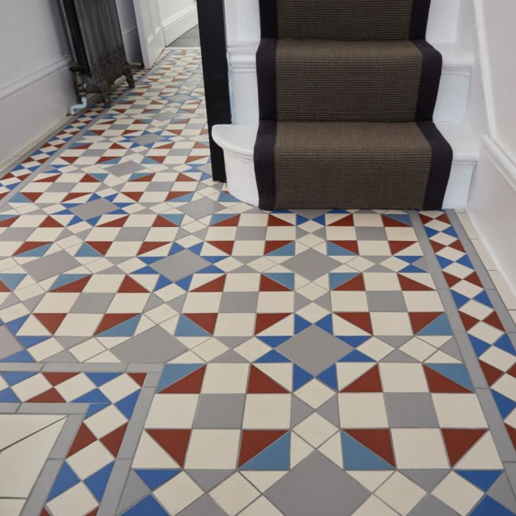 Eltham - Blue, Dover White, Grey, Pugin Blue & Red