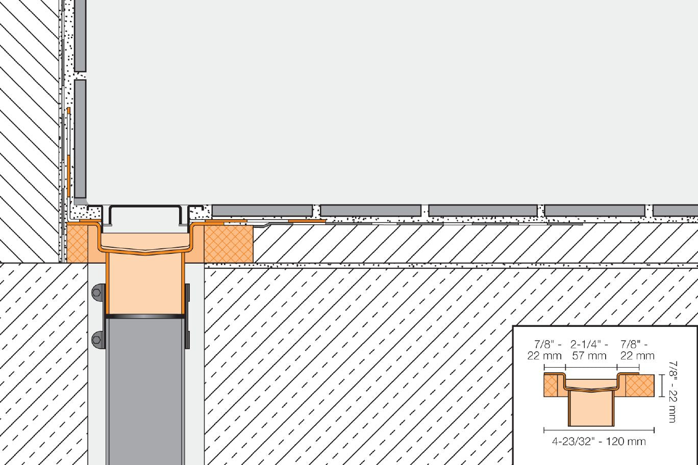 Schluter Kerdi-Line A Solid Design 19MM Frame Matt Graphite Stainless Steel Drain and Grate