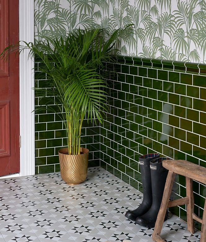 Victorian Style Olive Green Metro Glaze Crackle Glaze Finish
