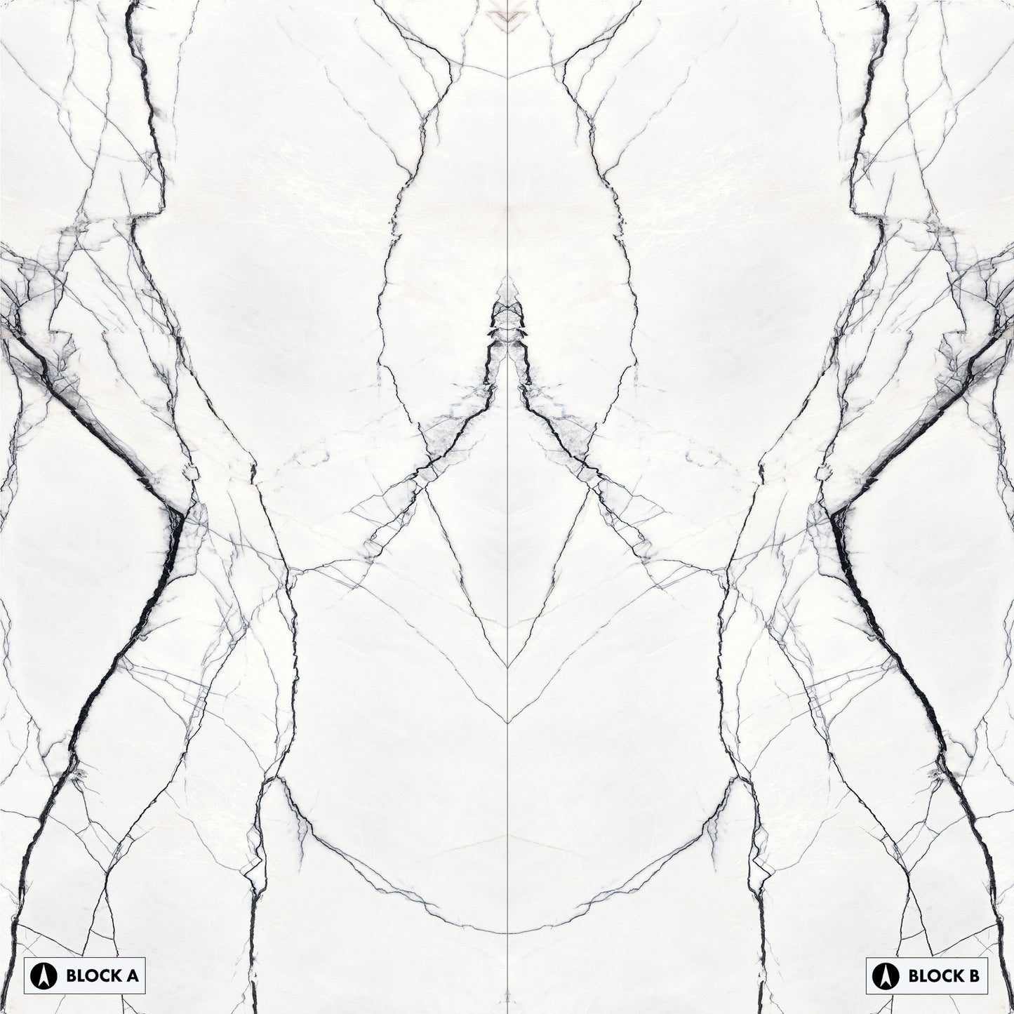 Marmi Marble Breach White Bookmatched (Glossy)