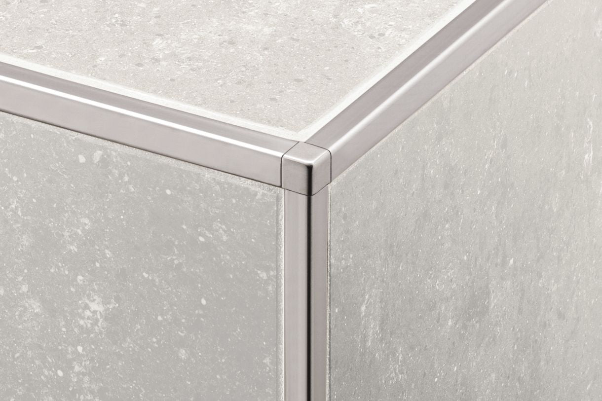 Schluter Quadec Q - Die Cast Internal/External Corner Stainless Steel