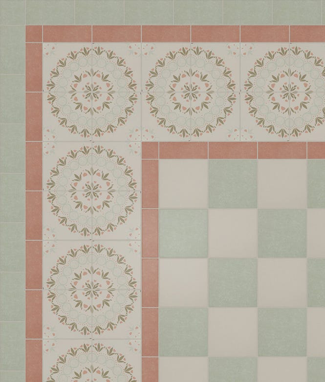Aventuras Porcelain Rose Field Tile 