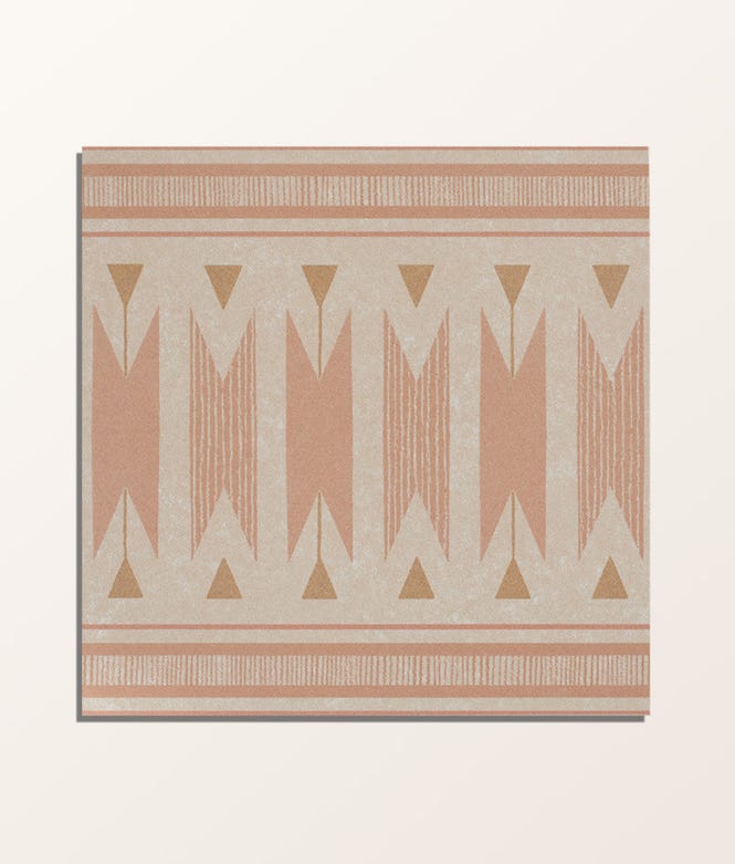 Aventuras Porcelain Ziggy Border Terracotta 