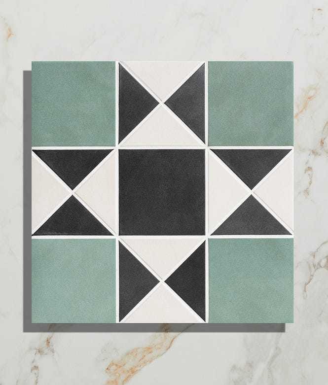 Victorian Style Floor Finchley Forest Green Textured Finish