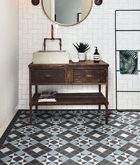 Victorian Style Floor Finchley Sky Blue Textured Finish
