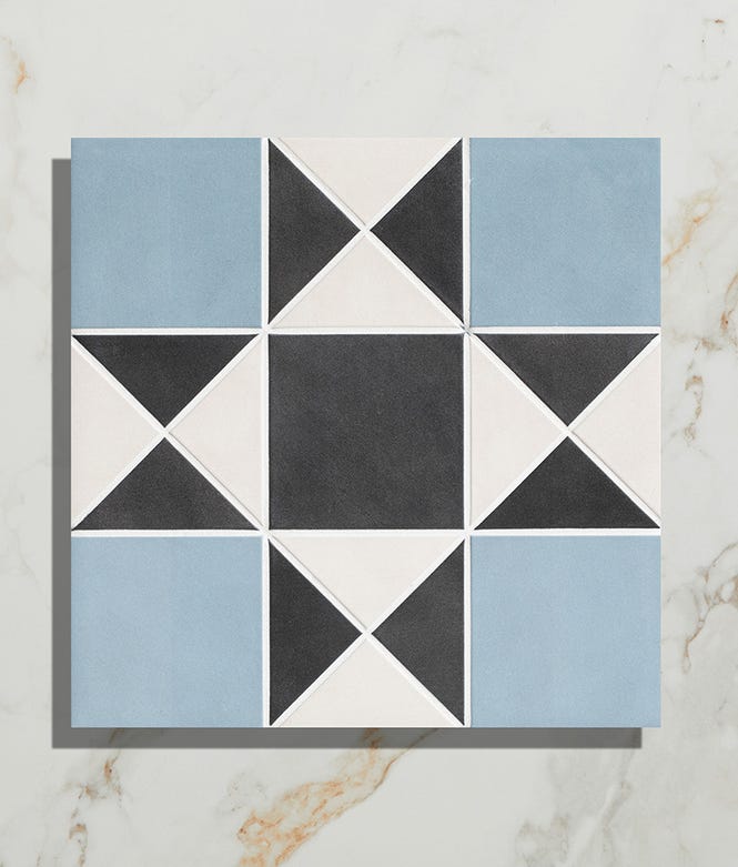 Victorian Style Floor Finchley Sky Blue Textured Finish