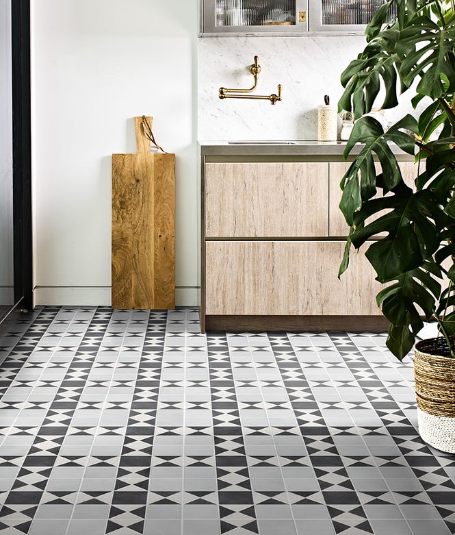 Victorian Style Floor Finchley Soft Grey Textured Finish