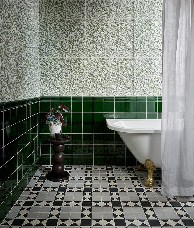 Victorian Style Floor Finchley Soft Grey Textured Finish