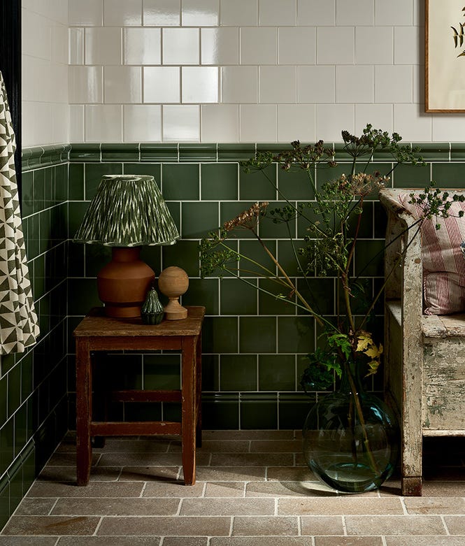 Victorian Style Cabbage Green Square Gloss Finish