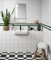 Victorian Style Cotton White Square Gloss Finish