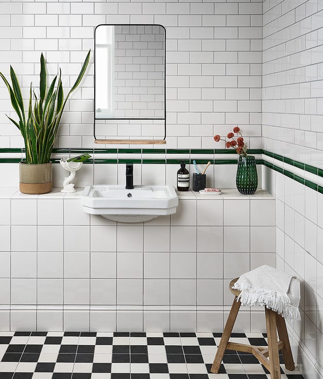 Victorian Style Cotton White Square Gloss Finish